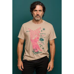 David Bowie Gray Lets Dance 80s T Shirt Tee Top   Mens Size Large